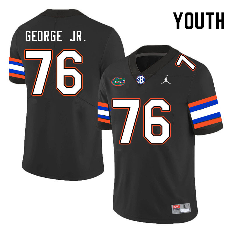 Youth #76 Damieon George Jr. Florida Gators College Football Jerseys Stitched-Black